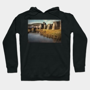 The Walls And Moat of Caerphilly Hoodie